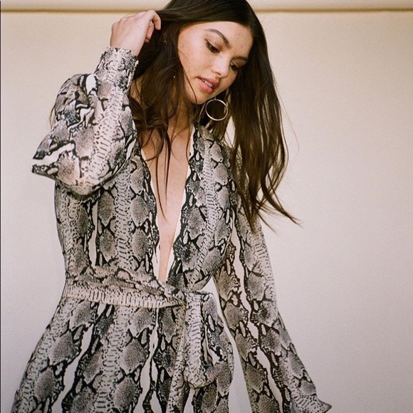 LPA - JUMPSUIT 655 - Color: tan snake, size: small - Picture 2 of 5